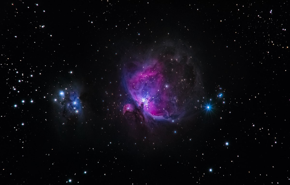 A colourful nebula in deep space